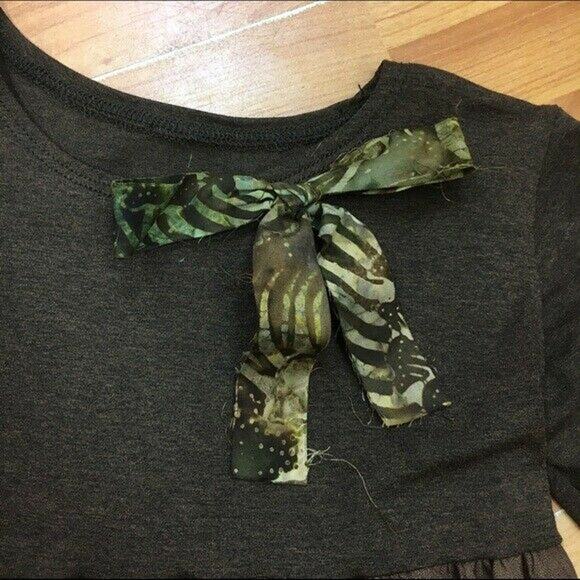 Owl's & Bat's Girls Top Size 4 5 Brown Green Tunic Boho NEW - Picture 3 of 4